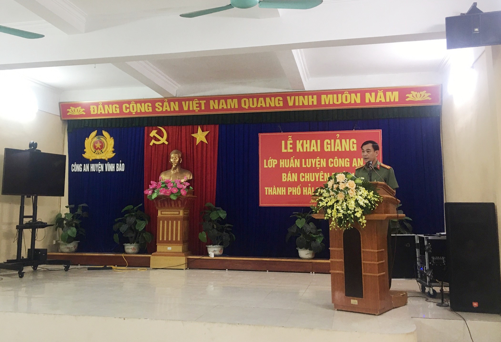 Khai giảng lớp huấn luyện nghiệp vụ Công an xã bán chuyên trách năm 2022 địa bàn huyện An Lão và Vĩnh Bảo